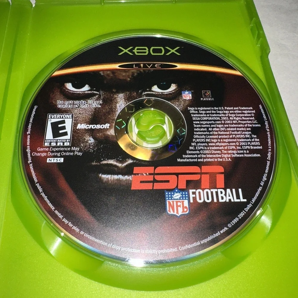 ESPN NFL Football (Original Xbox, 2003) CIB Complete W/ Manual Near Mint Disc